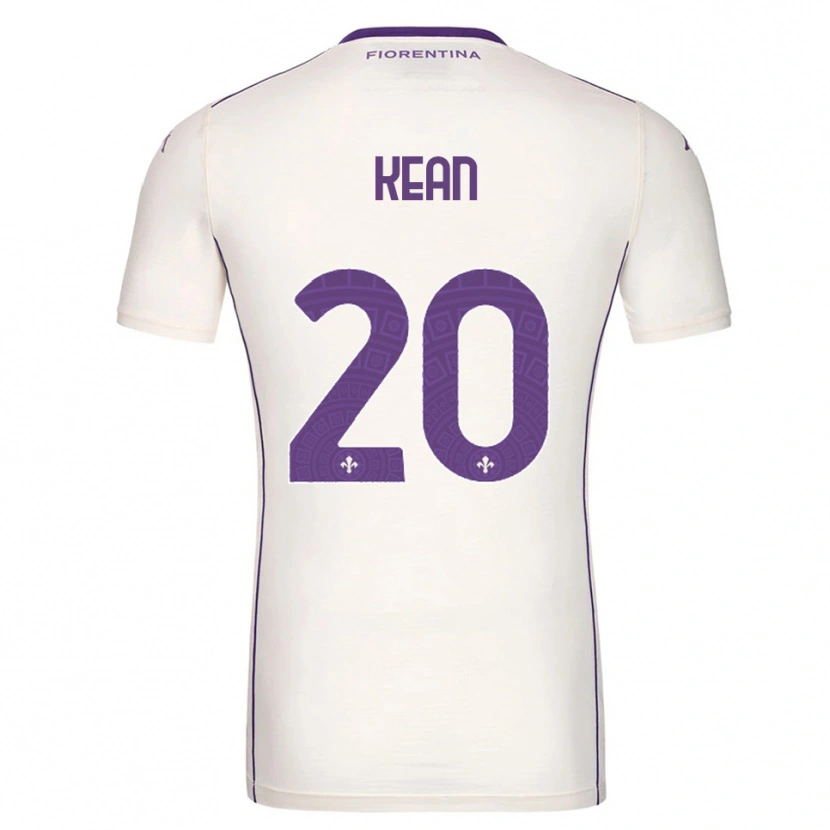 Danxen Niño Camiseta Moise Kean #20 Blanco Púrpura Rojo 2ª Equipación 2025/26 La Camisa