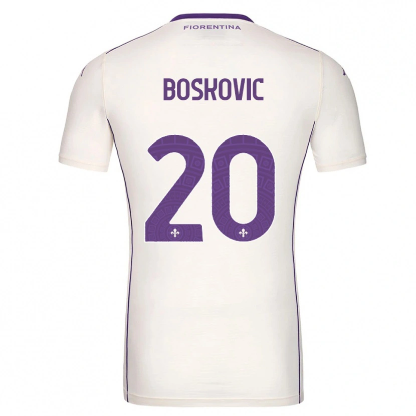 Danxen Niño Camiseta Matko Boskovic #20 Blanco Púrpura Rojo 2ª Equipación 2025/26 La Camisa