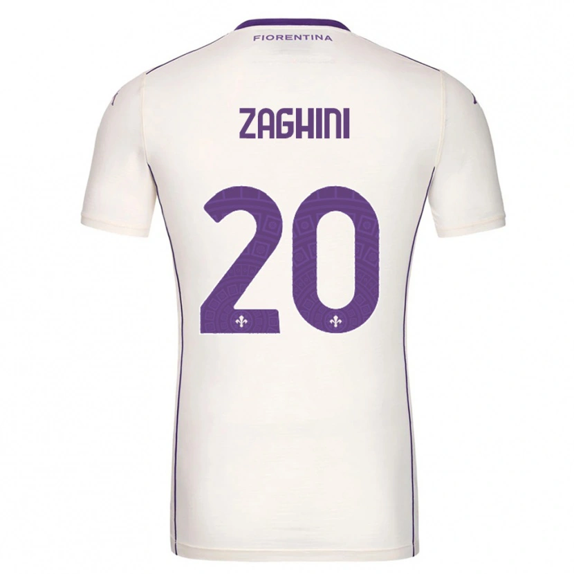 Danxen Niño Camiseta Alice Zaghini #20 Blanco Púrpura Rojo 2ª Equipación 2025/26 La Camisa