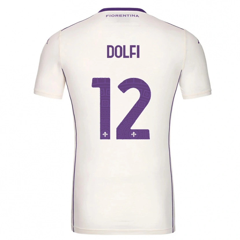Danxen Niño Camiseta Brando Dolfi #12 Blanco Púrpura Rojo 2ª Equipación 2025/26 La Camisa