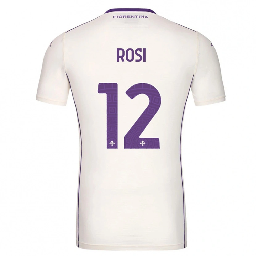 Danxen Niño Camiseta Ettore Rosi #12 Blanco Púrpura Rojo 2ª Equipación 2025/26 La Camisa