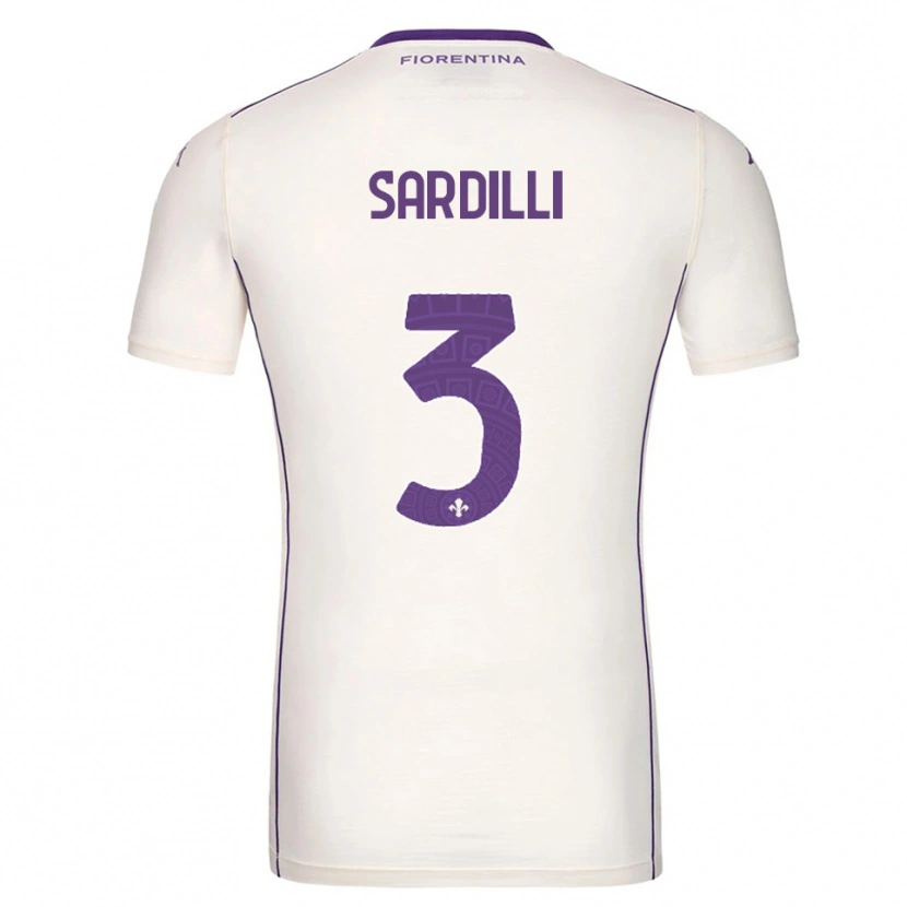Danxen Niño Camiseta Davide Sardilli #3 Blanco Púrpura Rojo 2ª Equipación 2025/26 La Camisa