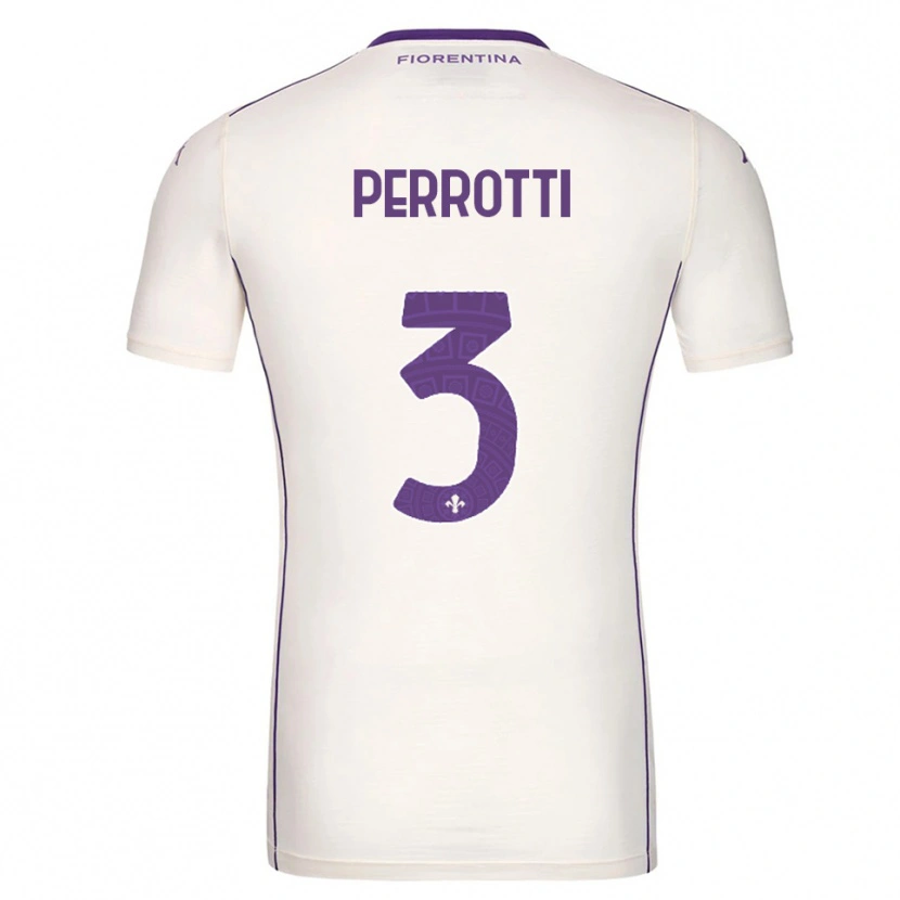 Danxen Niño Camiseta Alessandro Perrotti #3 Blanco Púrpura Rojo 2ª Equipación 2025/26 La Camisa