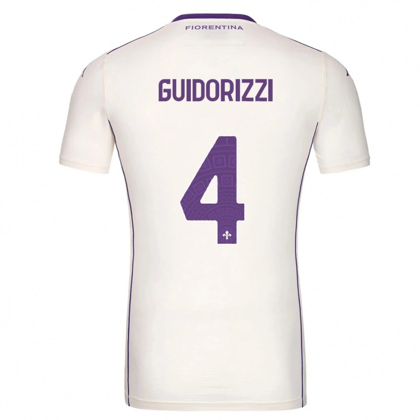 Danxen Niño Camiseta Riccardo Guidorizzi #4 Blanco Púrpura Rojo 2ª Equipación 2025/26 La Camisa