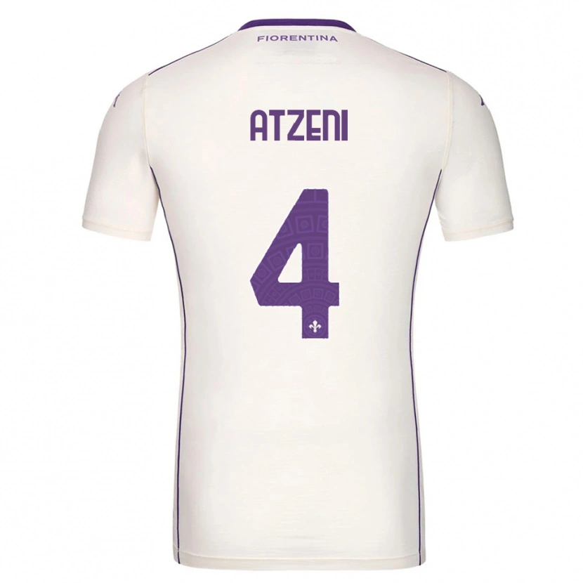Danxen Niño Camiseta Davide Atzeni #4 Blanco Púrpura Rojo 2ª Equipación 2025/26 La Camisa