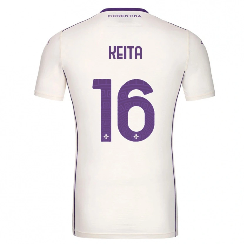 Danxen Niño Camiseta Bala Keita #16 Blanco Púrpura Rojo 2ª Equipación 2025/26 La Camisa