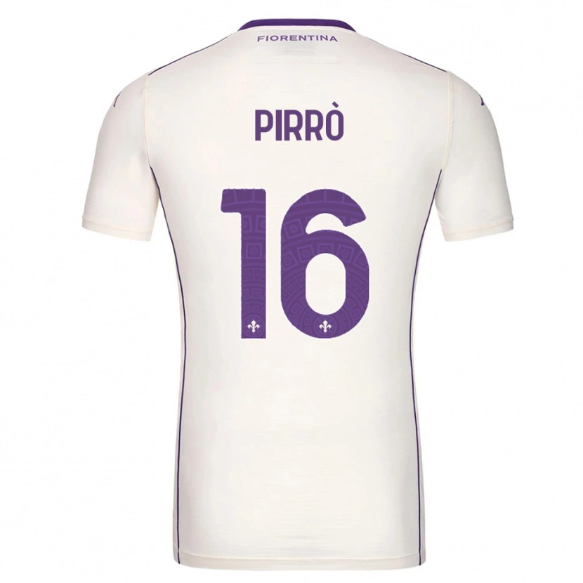 Danxen Niño Camiseta Antonio Pirrò #16 Blanco Púrpura Rojo 2ª Equipación 2025/26 La Camisa
