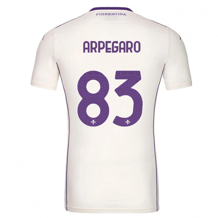 Danxen Niño Camiseta Sofia Arpegaro #83 Blanco Púrpura Rojo 2ª Equipación 2025/26 La Camisa