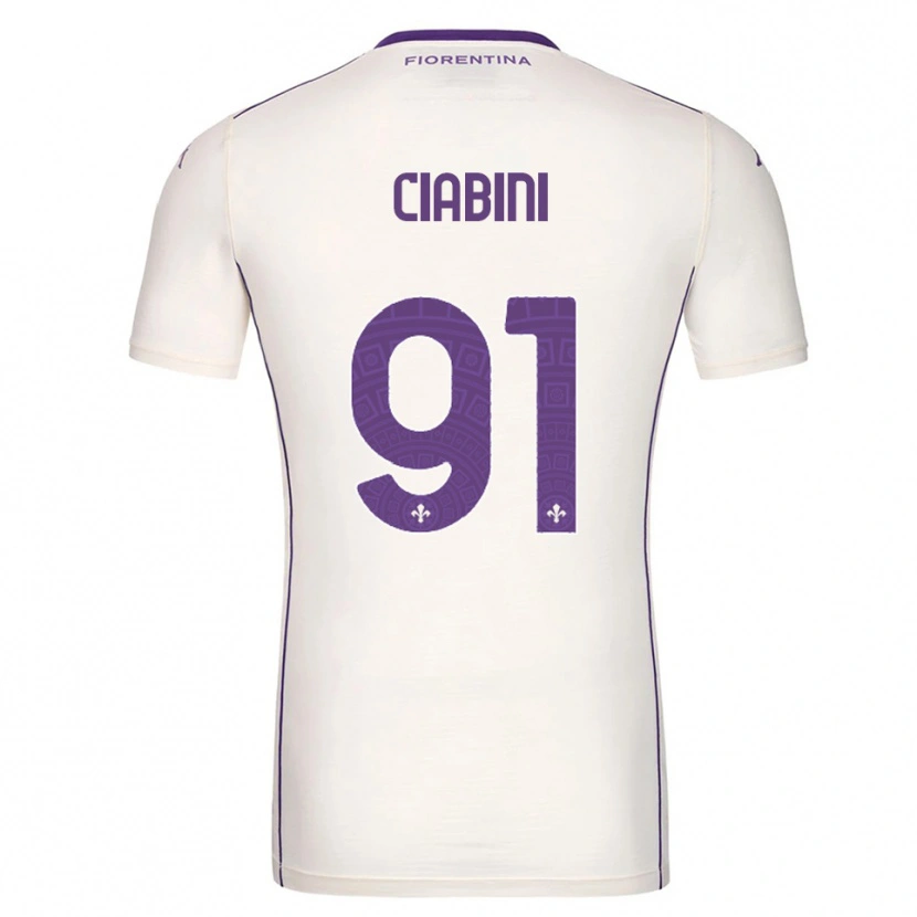 Danxen Niño Camiseta Giulia Ciabini #91 Blanco Púrpura Rojo 2ª Equipación 2025/26 La Camisa