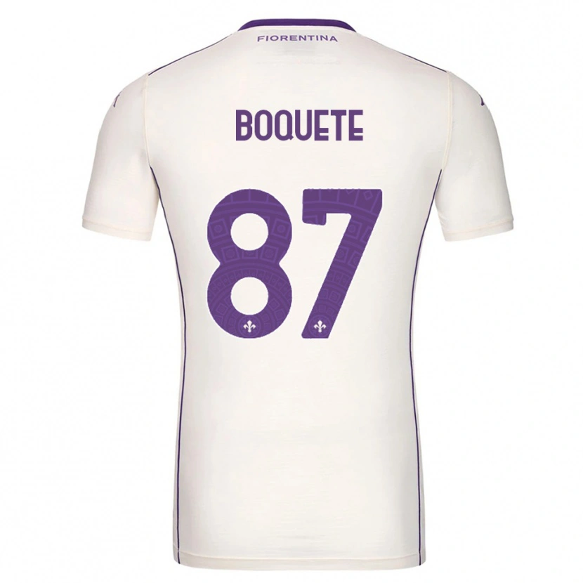 Danxen Niño Camiseta Verónica Boquete #87 Blanco Púrpura Rojo 2ª Equipación 2025/26 La Camisa