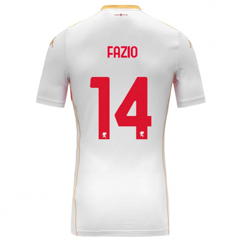 Danxen Niño Camiseta Tommaso Fazio #14 Blanco Rojo 2ª Equipación 2025/26 La Camisa