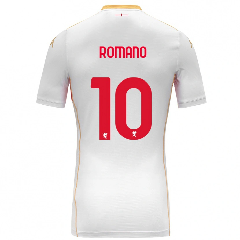Danxen Niño Camiseta Marco Romano #10 Blanco Rojo 2ª Equipación 2025/26 La Camisa