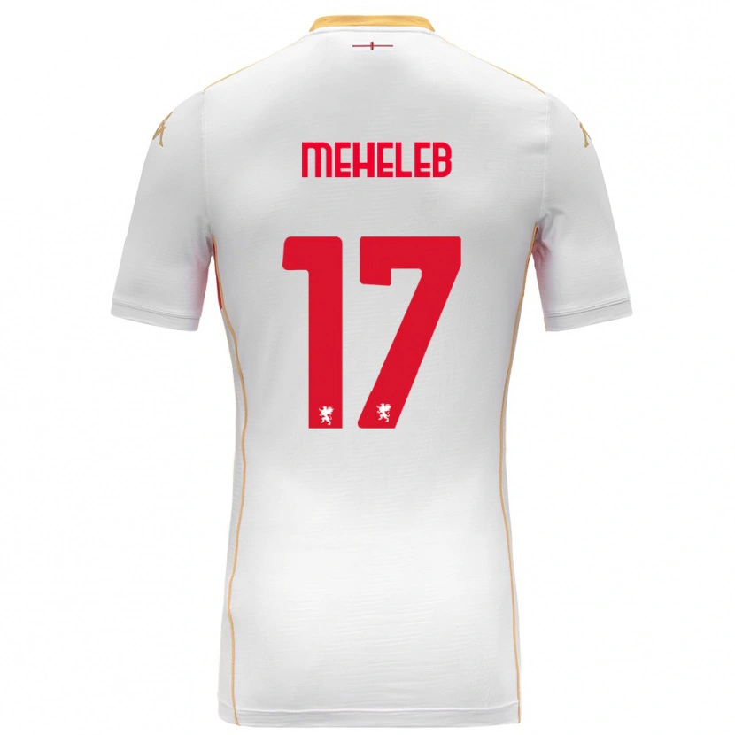 Danxen Niño Camiseta Sami Meheleb #17 Blanco Rojo 2ª Equipación 2025/26 La Camisa