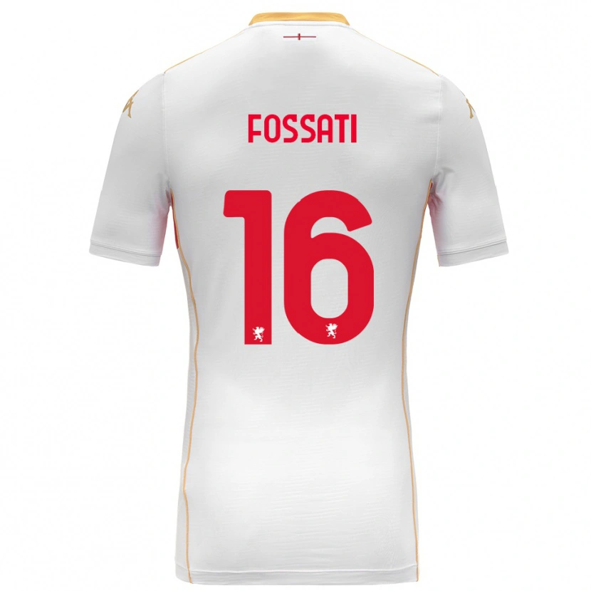 Danxen Niño Camiseta Daniel Fossati #16 Blanco Rojo 2ª Equipación 2025/26 La Camisa