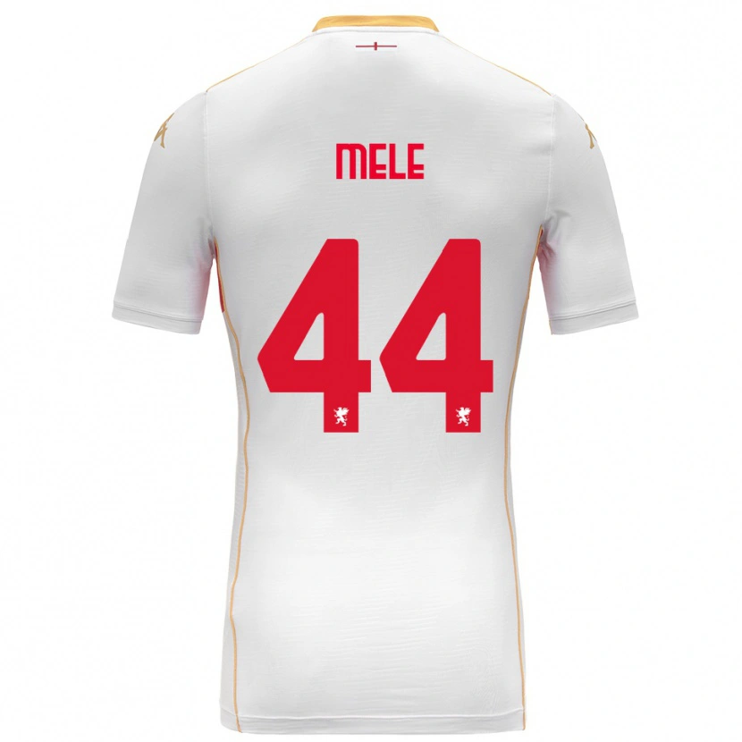 Danxen Niño Camiseta Chiara Mele #44 Blanco Rojo 2ª Equipación 2025/26 La Camisa