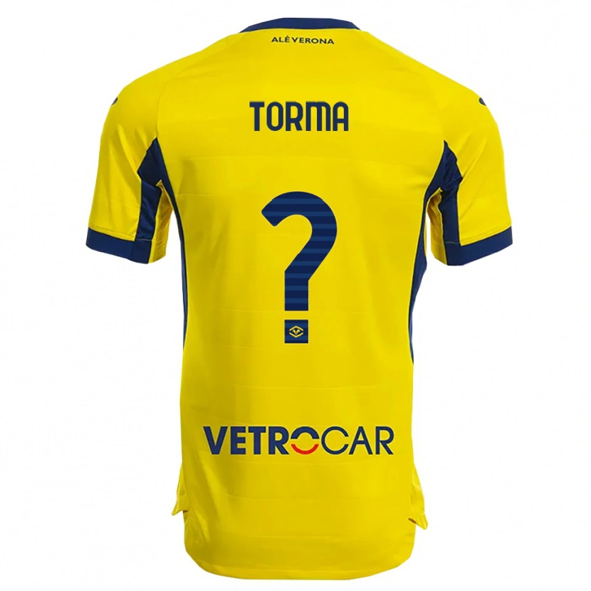 Danxen Niño Camiseta Salvatore Torma #0 Amarillo Marino 2ª Equipación 2025/26 La Camisa