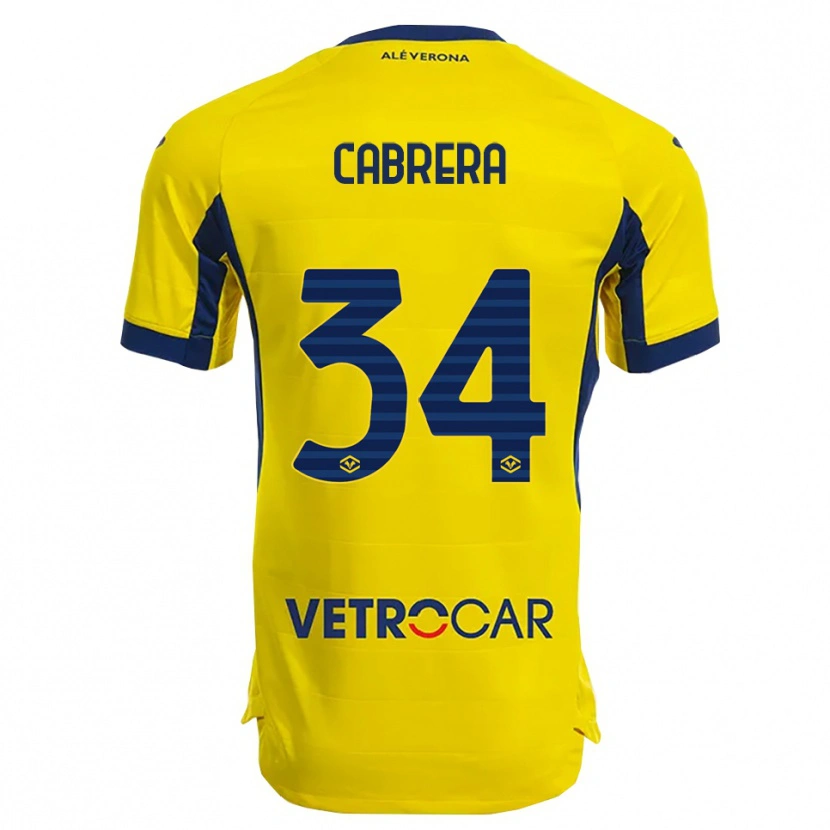 Danxen Niño Camiseta Ilena Cabrera #34 Amarillo Marino 2ª Equipación 2025/26 La Camisa