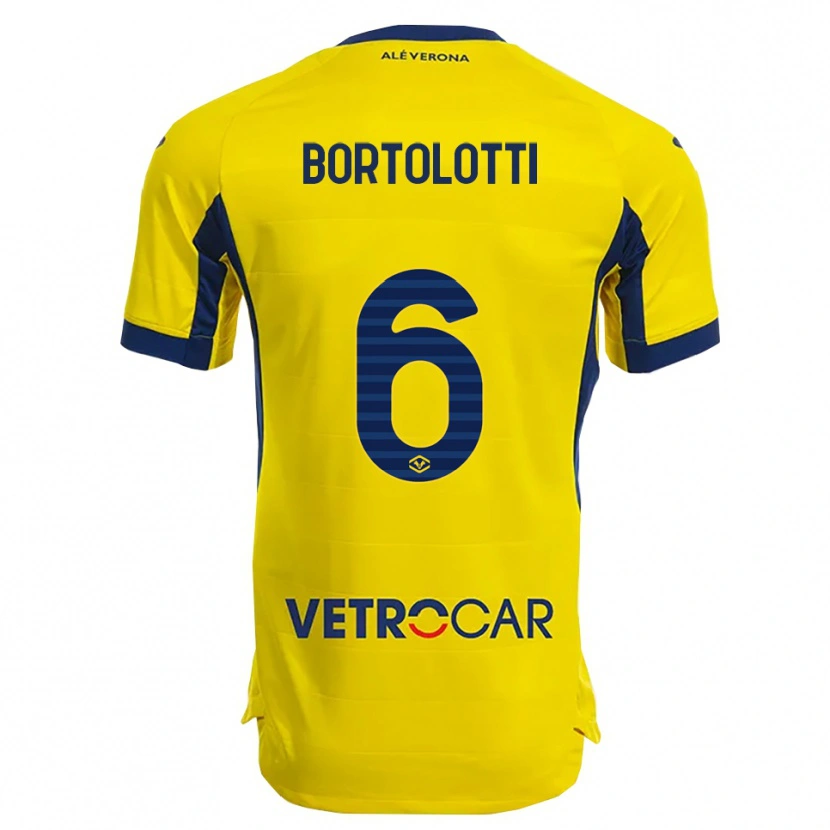 Danxen Niño Camiseta Marco Bortolotti #6 Amarillo Marino 2ª Equipación 2025/26 La Camisa