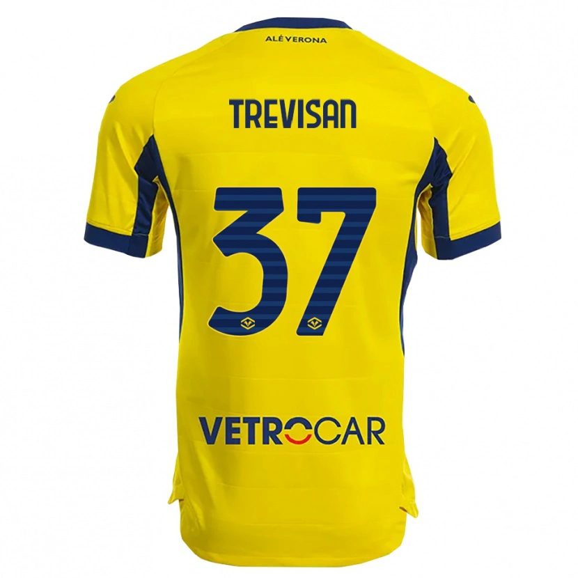 Danxen Niño Camiseta Michael Trevisan #37 Amarillo Marino 2ª Equipación 2025/26 La Camisa