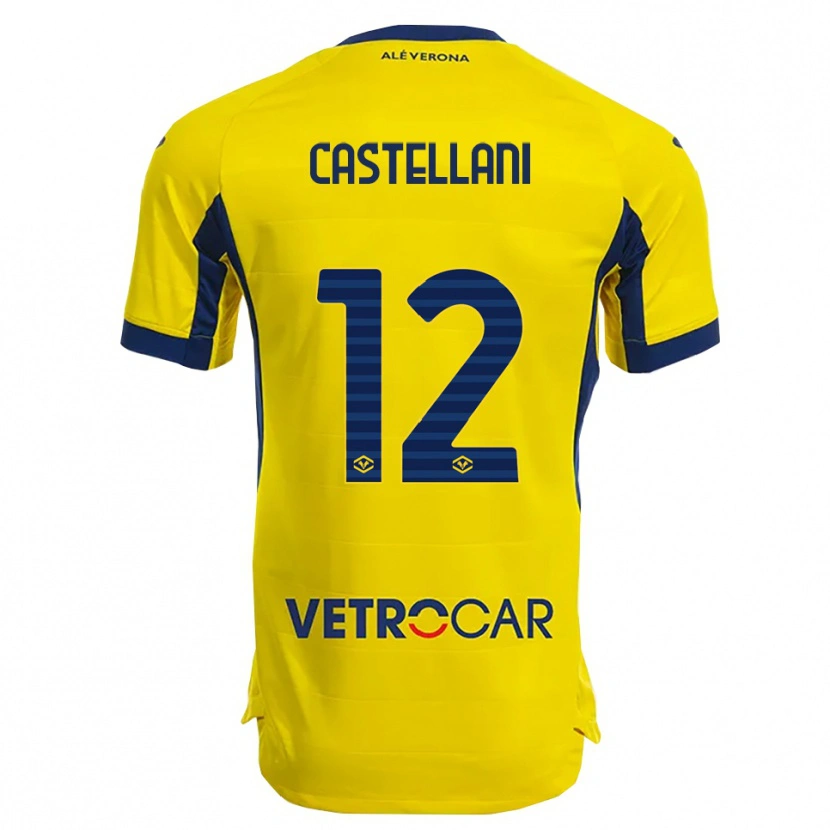 Danxen Niño Camiseta Zeno Castellani #12 Amarillo Marino 2ª Equipación 2025/26 La Camisa