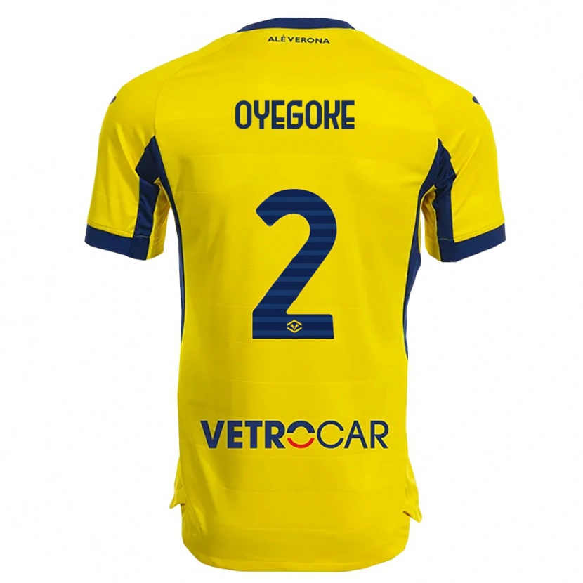 Danxen Niño Camiseta Daniel Oyegoke #2 Amarillo Marino 2ª Equipación 2025/26 La Camisa