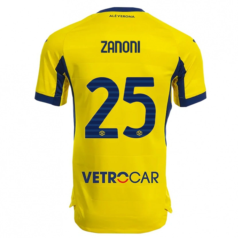Danxen Niño Camiseta Greta Zanoni #25 Amarillo Marino 2ª Equipación 2025/26 La Camisa