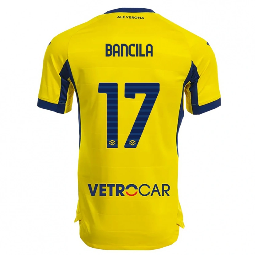 Danxen Niño Camiseta Darius Bancila #17 Amarillo Marino 2ª Equipación 2025/26 La Camisa