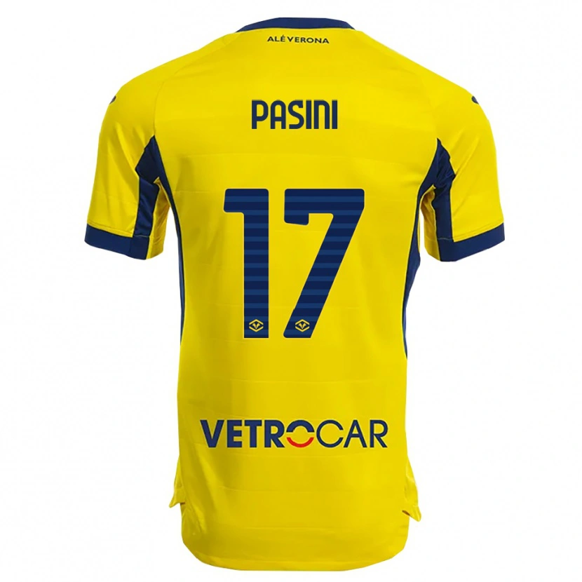 Danxen Niño Camiseta Veronica Pasini #17 Amarillo Marino 2ª Equipación 2025/26 La Camisa