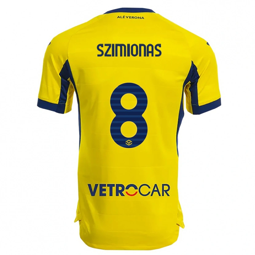 Danxen Niño Camiseta Luca Szimionaș #8 Amarillo Marino 2ª Equipación 2025/26 La Camisa