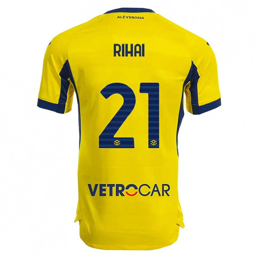 Danxen Niño Camiseta Aiman Rihai #21 Amarillo Marino 2ª Equipación 2025/26 La Camisa