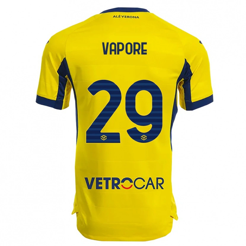 Danxen Niño Camiseta Angelo Vapore #29 Amarillo Marino 2ª Equipación 2025/26 La Camisa
