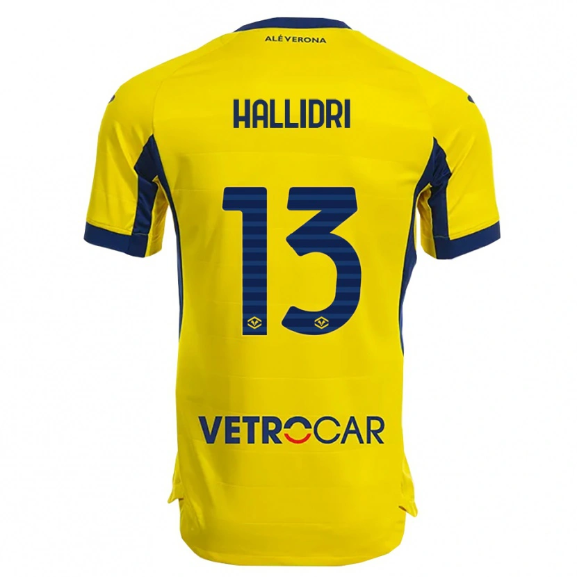 Danxen Niño Camiseta Fabian Hallidri #13 Amarillo Marino 2ª Equipación 2025/26 La Camisa