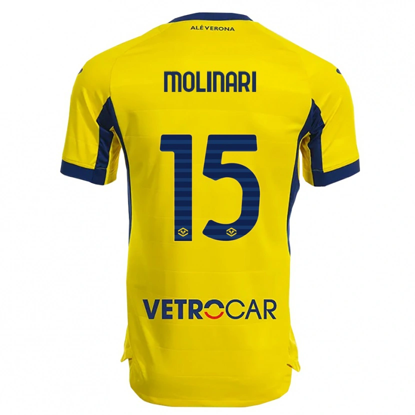 Danxen Niño Camiseta Gabriele Molinari #15 Amarillo Marino 2ª Equipación 2025/26 La Camisa