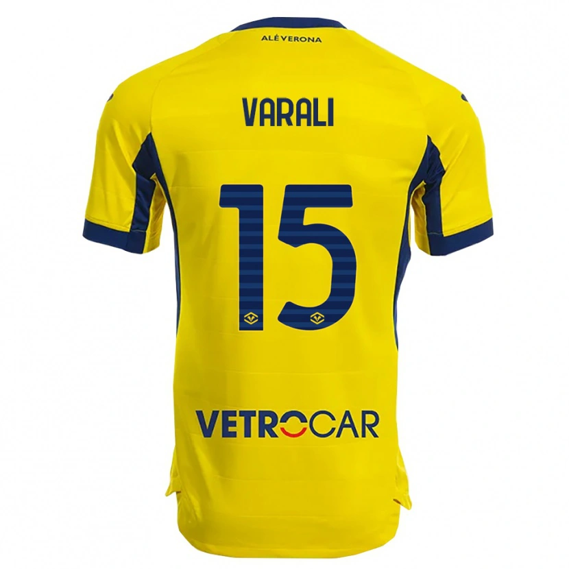 Danxen Niño Camiseta Ludovico Varali #15 Amarillo Marino 2ª Equipación 2025/26 La Camisa