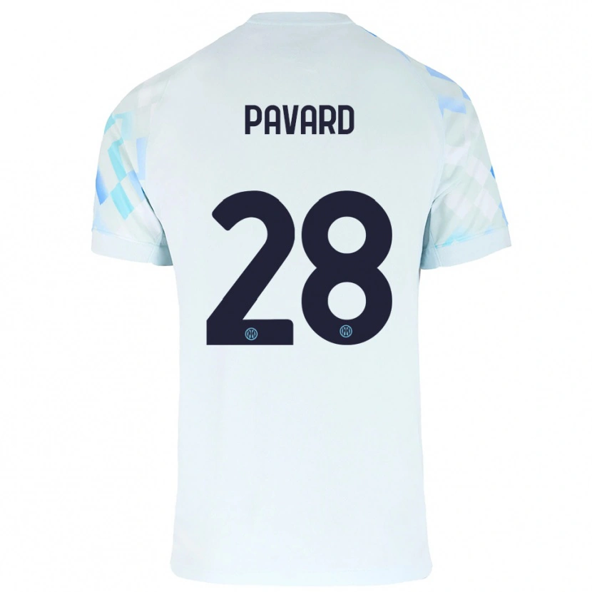 Danxen Niño Camiseta Benjamin Pavard #28 Blanco Azul 2ª Equipación 2025/26 La Camisa