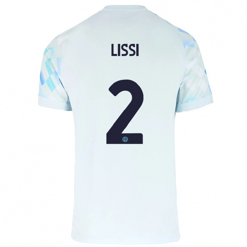 Danxen Niño Camiseta Thomas Lissi #2 Blanco Azul 2ª Equipación 2025/26 La Camisa