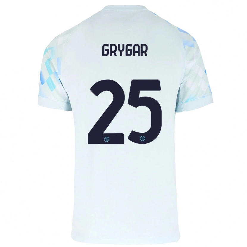 Danxen Niño Camiseta Samuel Grygar #25 Blanco Azul 2ª Equipación 2025/26 La Camisa
