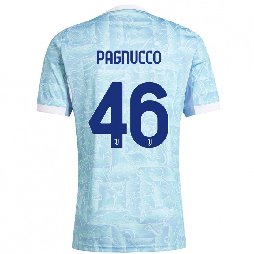 Danxen Niño Camiseta Filippo Pagnucco #46 Azul Cielo Amarillo 2ª Equipación 2025/26 La Camisa