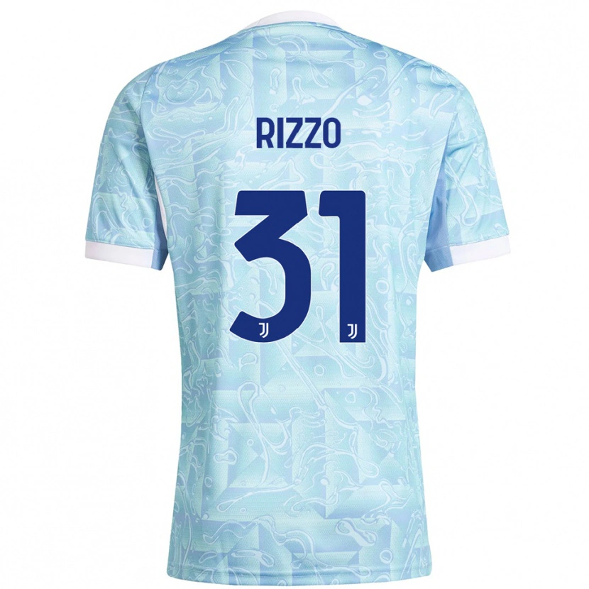 Danxen Niño Camiseta Niccolò Rizzo #31 Azul Cielo Amarillo 2ª Equipación 2025/26 La Camisa