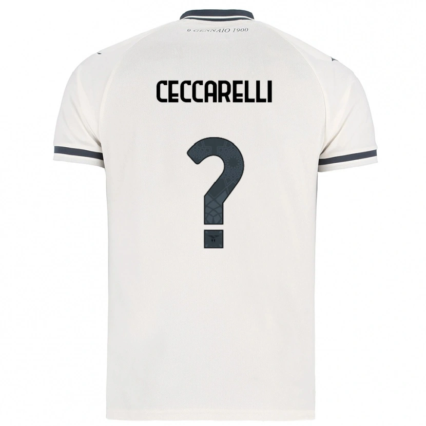 Danxen Niño Camiseta Alessandro Ceccarelli #0 Blanco Marino 2ª Equipación 2025/26 La Camisa