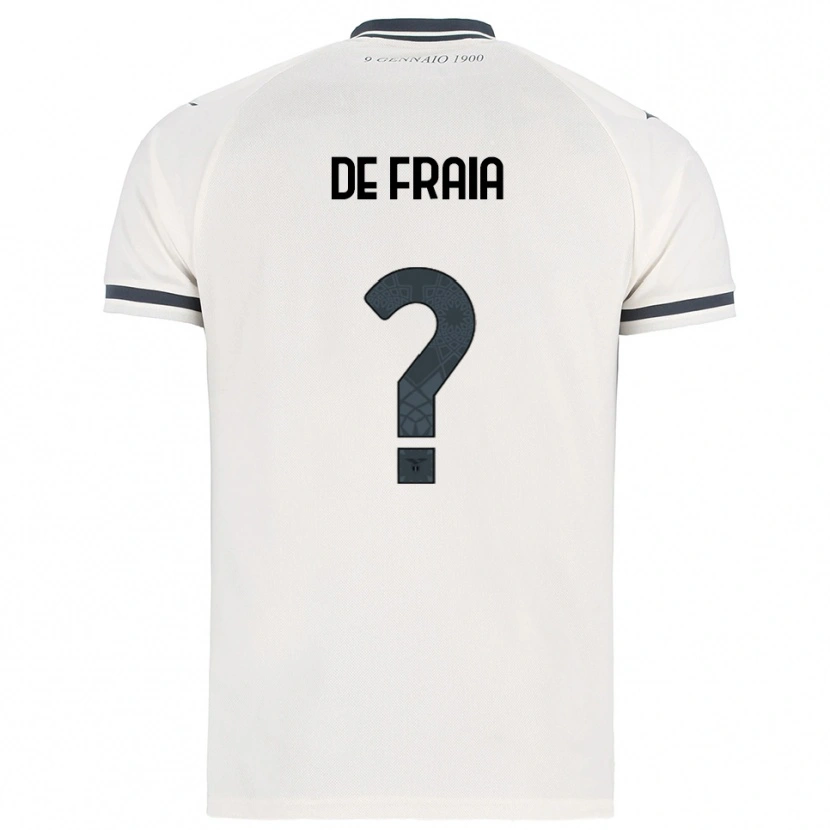 Danxen Niño Camiseta Davide De Fraia #0 Blanco Marino 2ª Equipación 2025/26 La Camisa