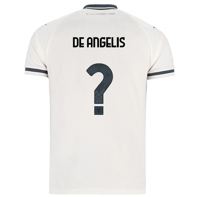 Danxen Niño Camiseta Cristian De Angelis #0 Blanco Marino 2ª Equipación 2025/26 La Camisa