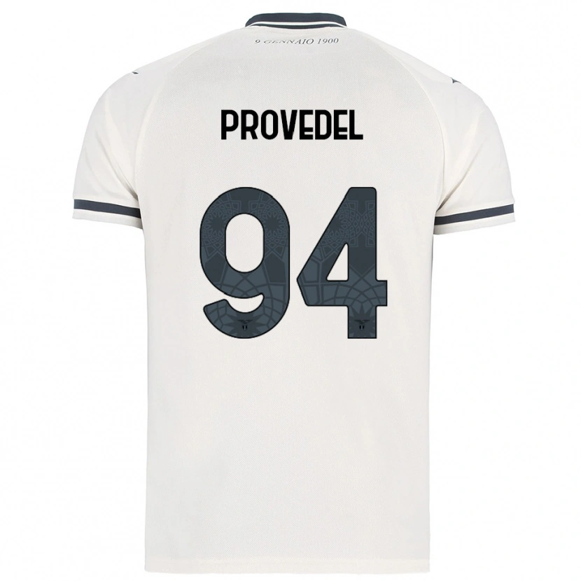 Danxen Niño Camiseta Ivan Provedel #94 Blanco Marino 2ª Equipación 2025/26 La Camisa