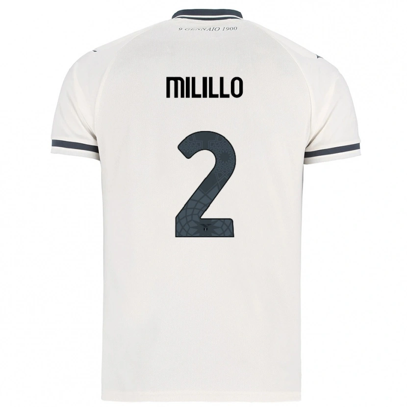 Danxen Niño Camiseta Flavio Milillo #2 Blanco Marino 2ª Equipación 2025/26 La Camisa