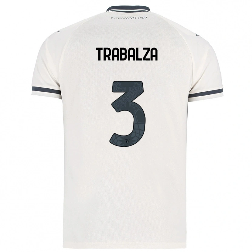 Danxen Niño Camiseta Alessandro Trabalza #3 Blanco Marino 2ª Equipación 2025/26 La Camisa