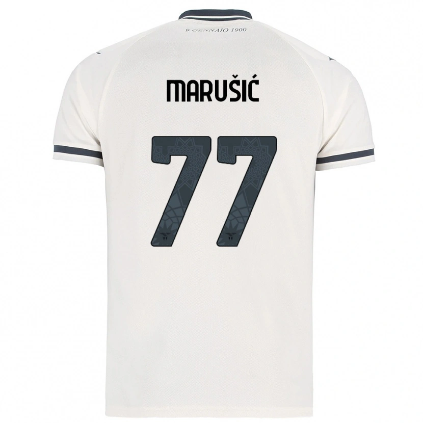 Danxen Niño Camiseta Adam Marusic #77 Blanco Marino 2ª Equipación 2025/26 La Camisa