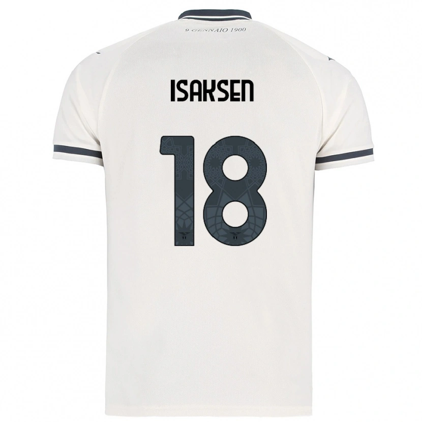 Danxen Niño Camiseta Gustav Isaksen #18 Blanco Marino 2ª Equipación 2025/26 La Camisa