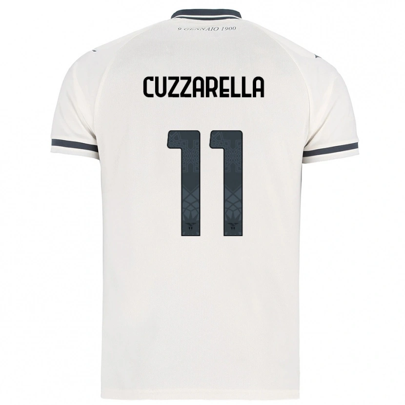 Danxen Niño Camiseta Cristian Cuzzarella #11 Blanco Marino 2ª Equipación 2025/26 La Camisa