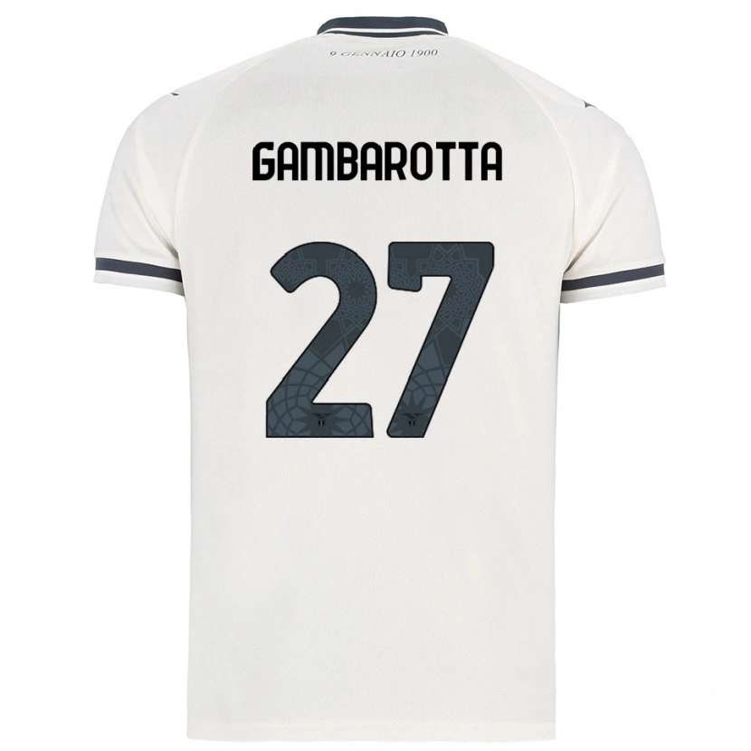 Danxen Niño Camiseta Margot Gambarotta #27 Blanco Marino 2ª Equipación 2025/26 La Camisa