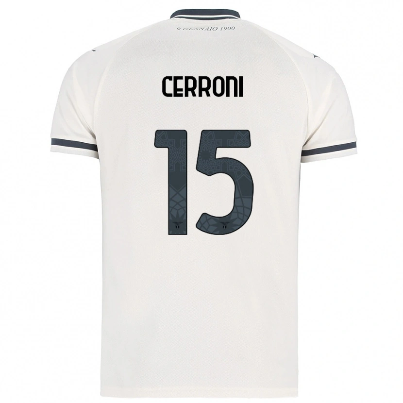 Danxen Niño Camiseta Leonardo Cerroni #15 Blanco Marino 2ª Equipación 2025/26 La Camisa